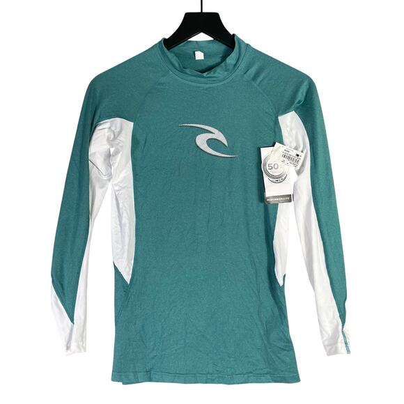 Rip Curl Men's Long Sleeve Rash Guard UPF 50+ Performance‎ Fit Swim Shirt S NWT - Picture 1 of 14